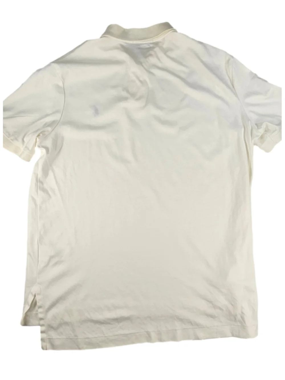 Polo Ralph Lauren Pima Soft Touch Polo Shirt Mens L ivory Cream Pony